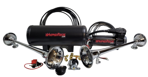 Heavy Duty Emergency Fire Truck Air Horn Kit (Commercial Duty)